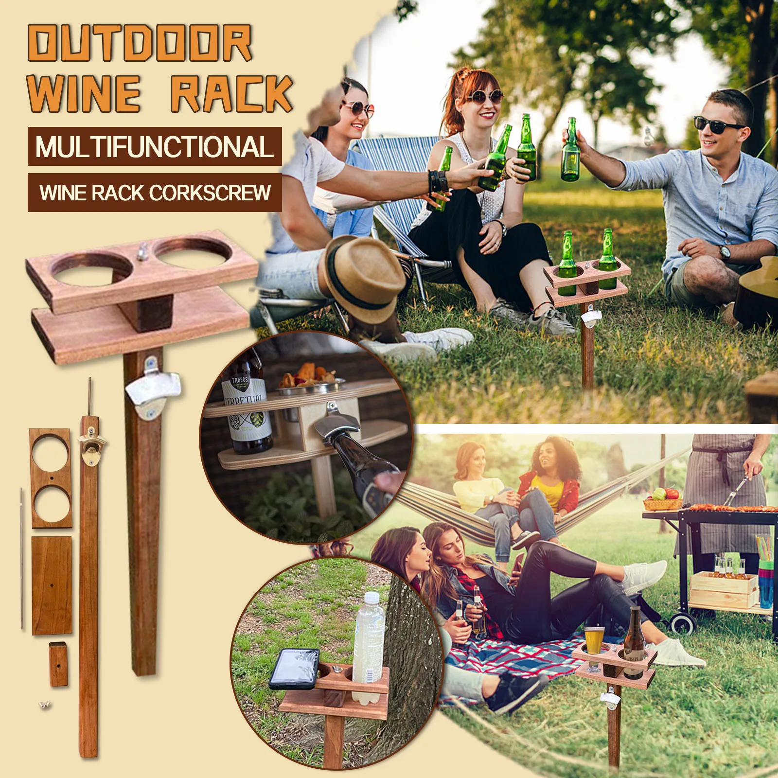 Wine Holder Wooden Table Outdoor Beer And Wine Table Round Portable Wine Table Portable Beer Table Backyard Entertainment Beach
Wine Holder Wooden Table Outdoor Beer And Wine Table Round Portable Wine Table Portable Beer Table Backyard Entertainment Beach