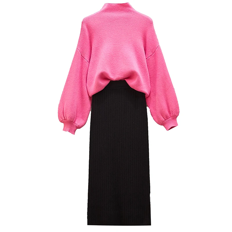 New Winter Korean Fashion Loose Pullover Sweater Knit Skirts Two-Piece Clothing Set Knitwear Outfit Top Skirts Vestido Solid
New Winter Korean Fashion Loose Pullover Sweater Knit Skirts Two-Piece Clothing Set Knitwear Outfit Top Skirts Vestido Solid
