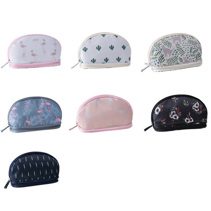 Makeup Storage Handbag Portable Printing Cosmetic Bag Large Capacity Double Layer Orgnazer | Дом и сад