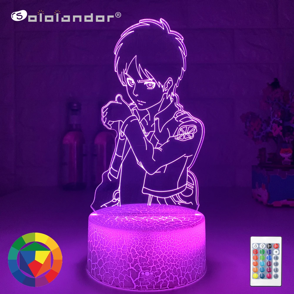 Acrylic 3d Led Night Light Eren Yeager Figure Bedroom Decor Nightlight Dropshipping Battery Powered Lamp Attack on Titan Gifts
Acrylic 3d Led Night Light Eren Yeager Figure Bedroom Decor Nightlight Dropshipping Battery Powered Lamp Attack on Titan Gifts