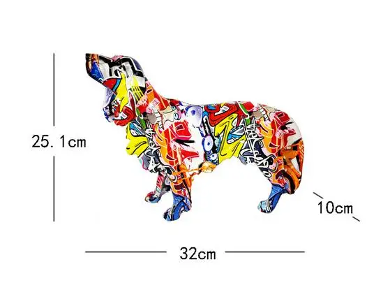 Nordic animal cross border colorful art design water transfer dog ornaments home living room ornaments office resin crafts
Nordic animal cross border colorful art design water transfer dog ornaments home living room ornaments office resin crafts