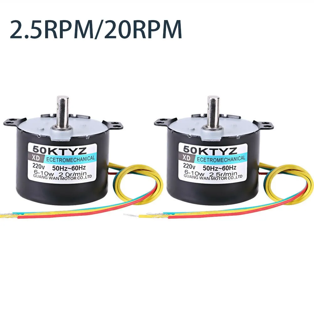 XD-50KTYZ AC220V 10W 0.5A Permanent Magnet Synchronous Motor CW CCW 2.5RPM 20RPM 5000 Hours 50Hz~60Hz Motor Accessories
XD-50KTYZ AC220V 10W 0.5A Permanent Magnet Synchronous Motor CW CCW 2.5RPM 20RPM 5000 Hours 50Hz~60Hz Motor Accessories