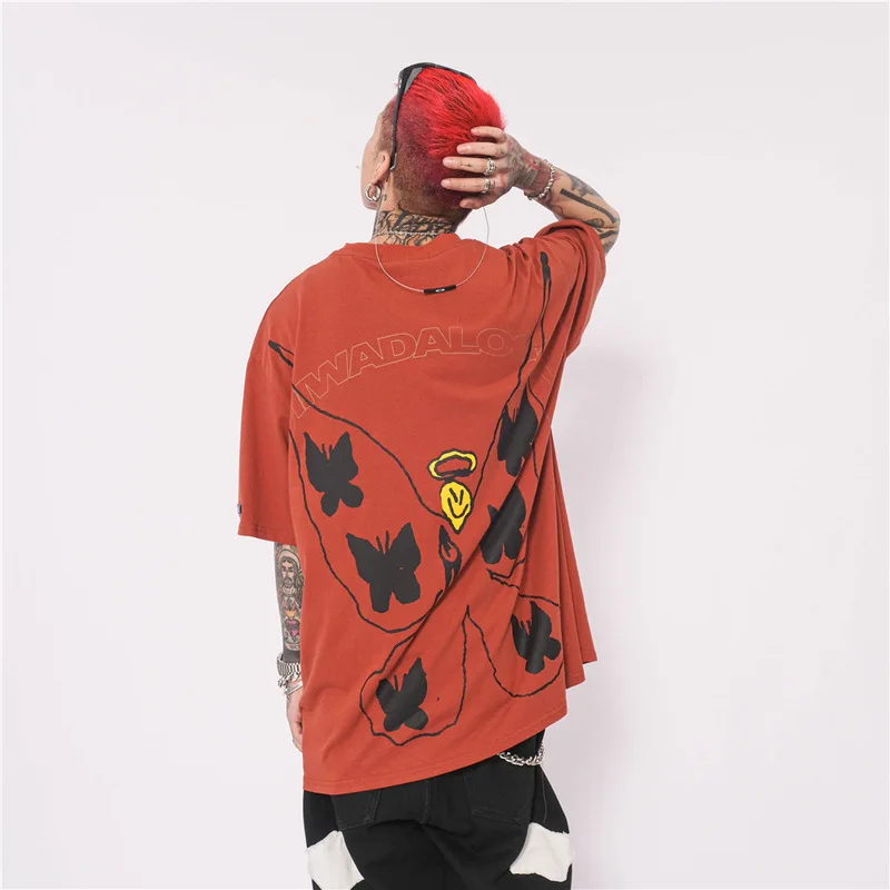 GTDOM Men Black Bereavement Butterfly Print Vitage High Strret Subforced Wind Short Sleeve TShirt 2021 Spring New Oversize Tee
GTDOM Men Black Bereavement Butterfly Print Vitage High Strret Subforced Wind Short Sleeve TShirt 2021 Spring New Oversize Tee