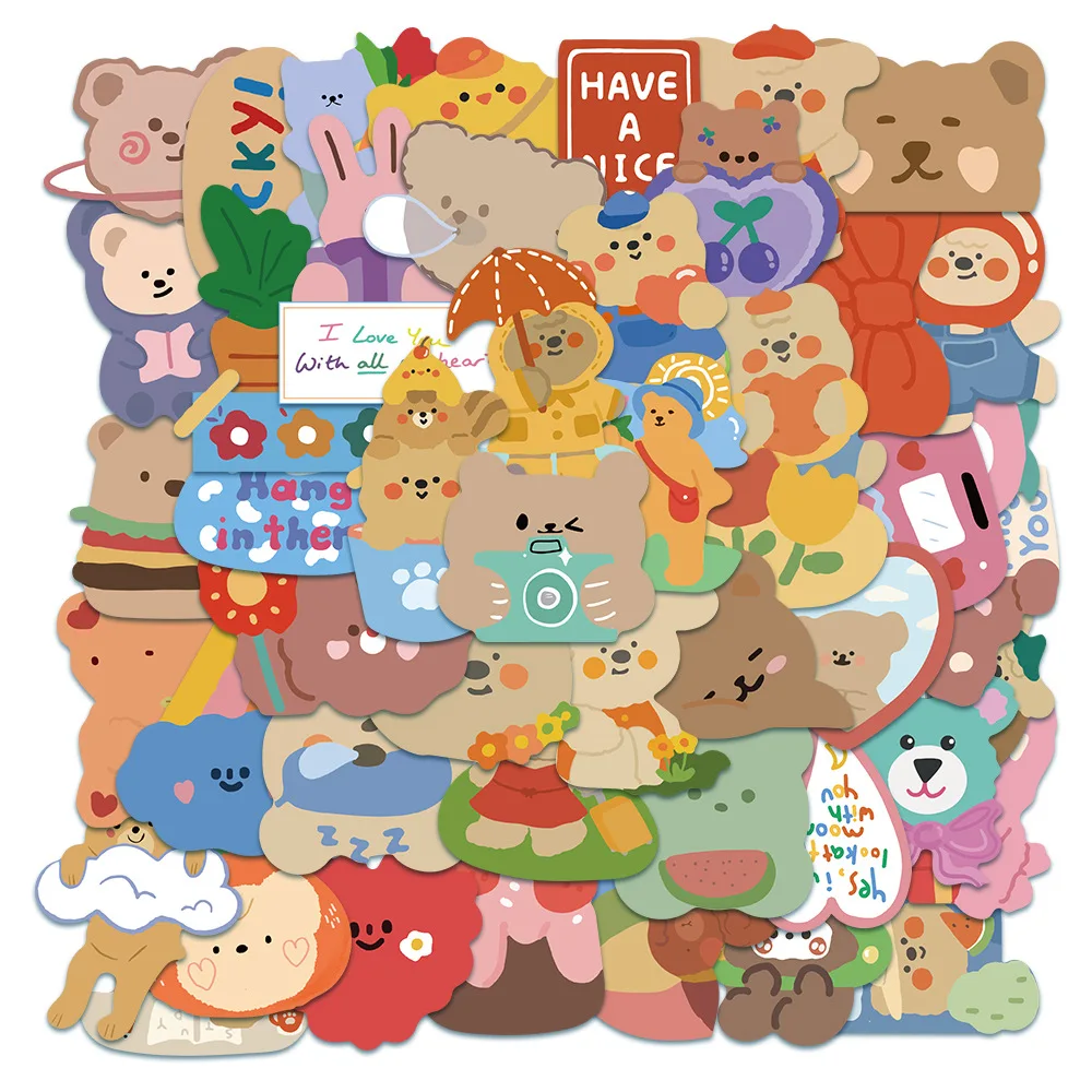 50pcs Cute Bears Stickers Cartoon Decals Kids Toy DIY Diary Suitcase Scrapbook Phone Laptop Bike Sticker Korean Stationery
50pcs Cute Bears Stickers Cartoon Decals Kids Toy DIY Diary Suitcase Scrapbook Phone Laptop Bike Sticker Korean Stationery