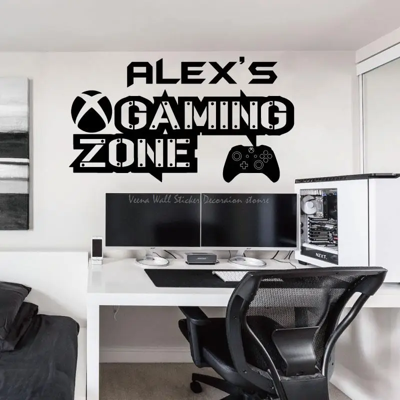 Customizable name game room wall sticker X game console game studio competitive game fans room decoration vinyl wall decal gift
Customizable name game room wall sticker X game console game studio competitive game fans room decoration vinyl wall decal gift