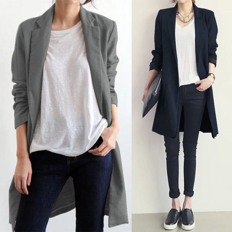 ZANZEA Women Lapel Neck Coats Autumn Vintage Button Jackets Casual Cotton Linen Outwear Solid Long Outwear Loose Cardigan
ZANZEA Women Lapel Neck Coats Autumn Vintage Button Jackets Casual Cotton Linen Outwear Solid Long Outwear Loose Cardigan