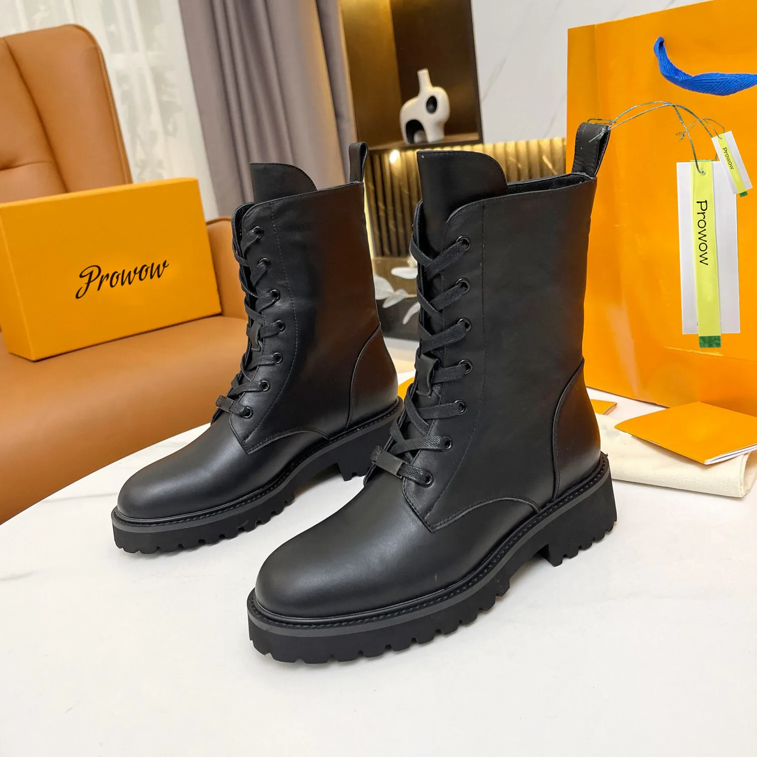 Prowow New Genuine Leather Lace Up Winter Ankle Boots Designer Brand Boots Mujer Luxury Designer Boots Female Women Shoes
Prowow New Genuine Leather Lace Up Winter Ankle Boots Designer Brand Boots Mujer Luxury Designer Boots Female Women Shoes