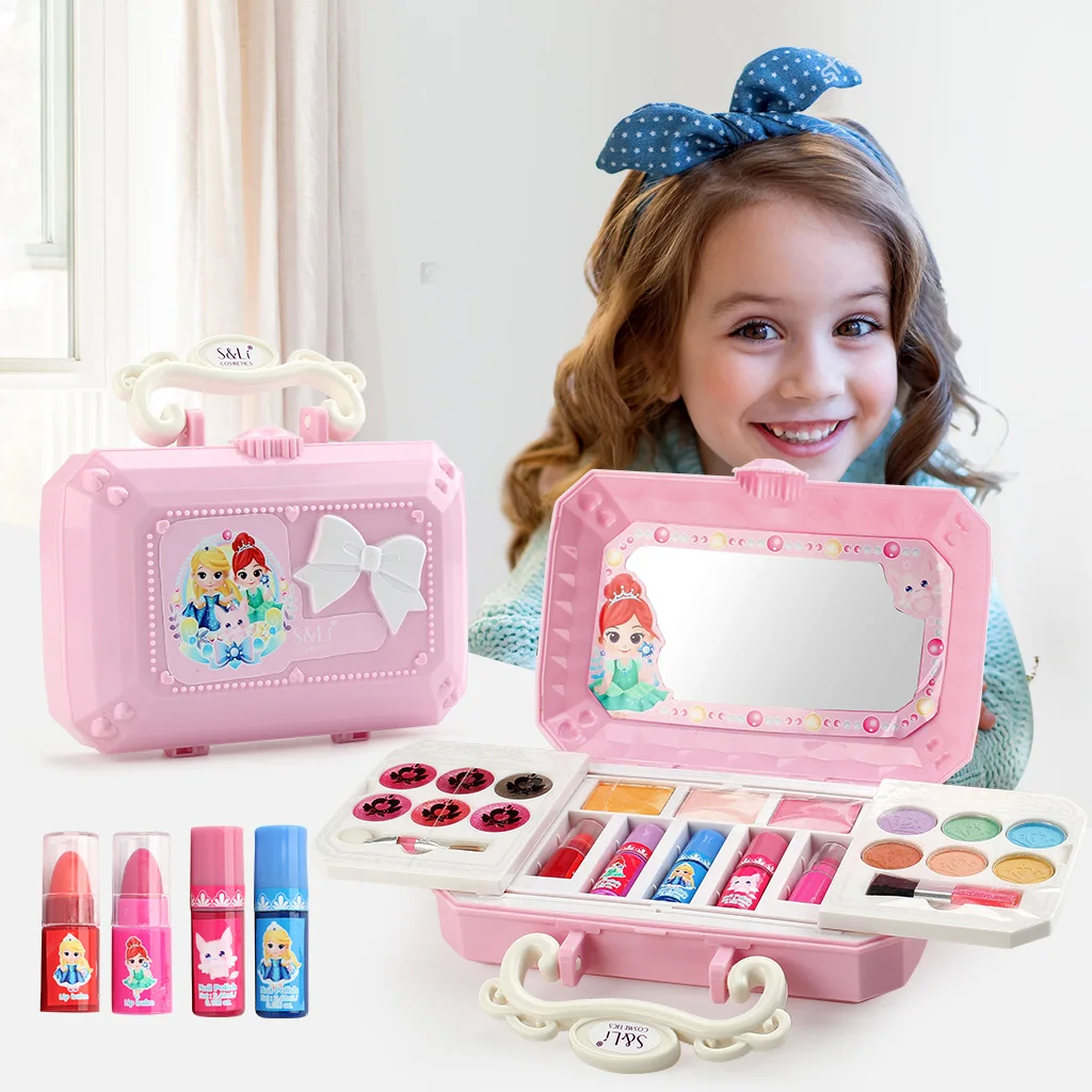 Real Washable Beauty Makeup Box Kids Cosmetics For Girls Pretend Princess Kit Toys Children's Makeup Set With Safety Mirror
Real Washable Beauty Makeup Box Kids Cosmetics For Girls Pretend Princess Kit Toys Children's Makeup Set With Safety Mirror