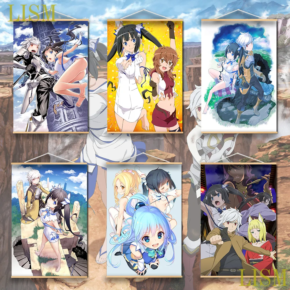 Danmachi Hestia Bell Cranel Liliruca Arde Anime manga wall Poster solid wood hanging scroll with canvas painting
Danmachi Hestia Bell Cranel Liliruca Arde Anime manga wall Poster solid wood hanging scroll with canvas painting