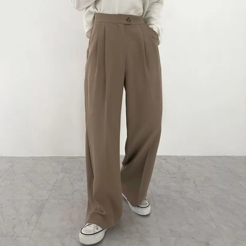 2021 Retro Wild Straight Wide Leg Pants Female Spring Korean Fashion High Waist Casual Long Pants Harajuku Streetwear Trousers
2021 Retro Wild Straight Wide Leg Pants Female Spring Korean Fashion High Waist Casual Long Pants Harajuku Streetwear Trousers