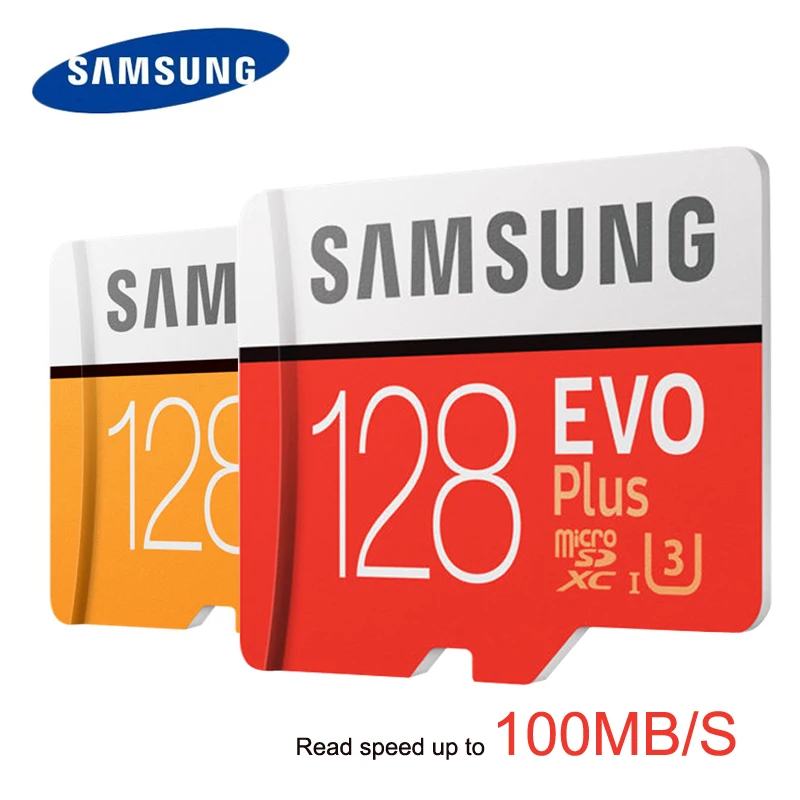 

SAMSUNG Micro SD Card 128GB EVO Plus Flash Memory Card 32GB 64GB U1 256GB 512GB U3 Class 10 UHS-I 100MB High Speed TF Card