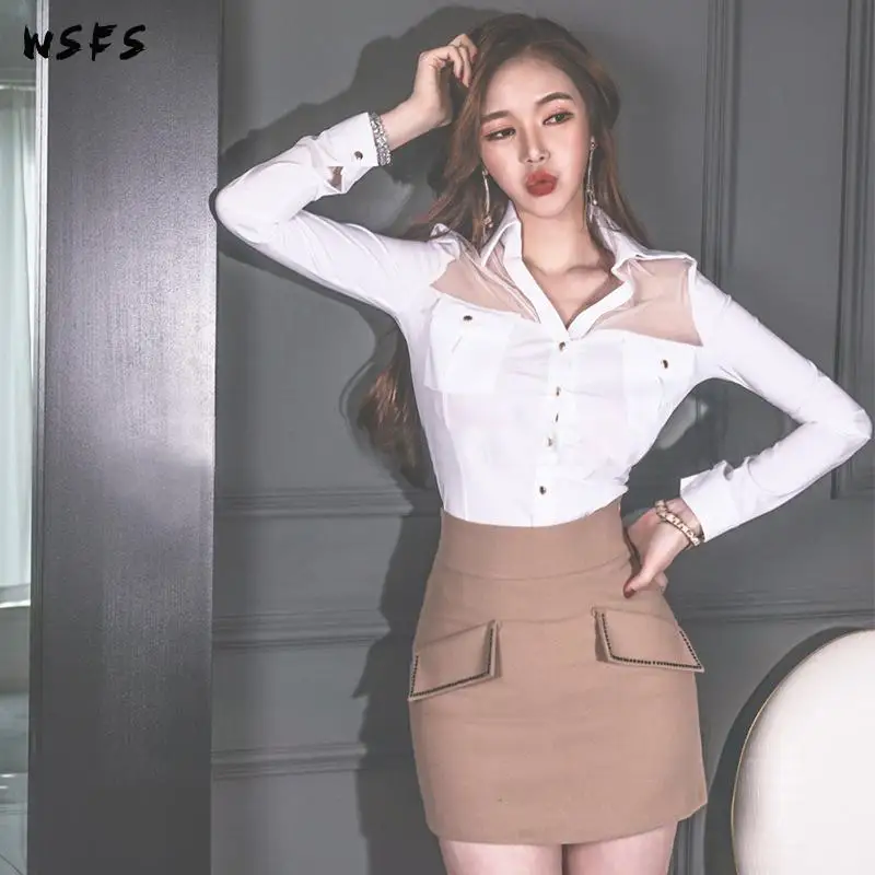 2 Pieces Set Spring Dress White Shirt Tops Bodycon Bandage Office Ladies Clothes Khaki Mini Wrap Skirt Sexy Party Womens Dresses
2 Pieces Set Spring Dress White Shirt Tops Bodycon Bandage Office Ladies Clothes Khaki Mini Wrap Skirt Sexy Party Womens Dresses