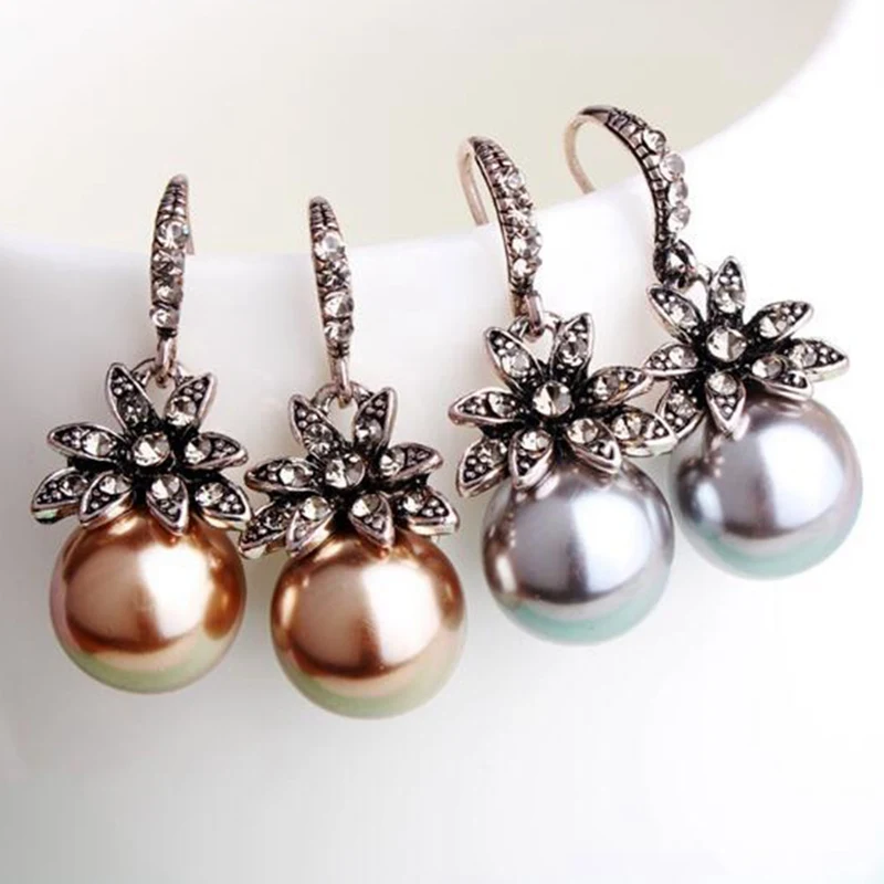 Women Fashion Jewelry Accessories Brincos Drop Shipping Vintage Sun Flower Imitate Pearl Crystal Dangle Earrings
Women Fashion Jewelry Accessories Brincos Drop Shipping Vintage Sun Flower Imitate Pearl Crystal Dangle Earrings