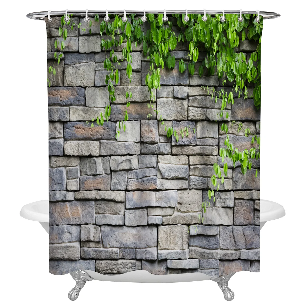 Green Leaf Stone Wall Pattern Bath Curtain Waterproof Polyester Shower Curtains Home Bathroom Decor Christmas Gift
Green Leaf Stone Wall Pattern Bath Curtain Waterproof Polyester Shower Curtains Home Bathroom Decor Christmas Gift