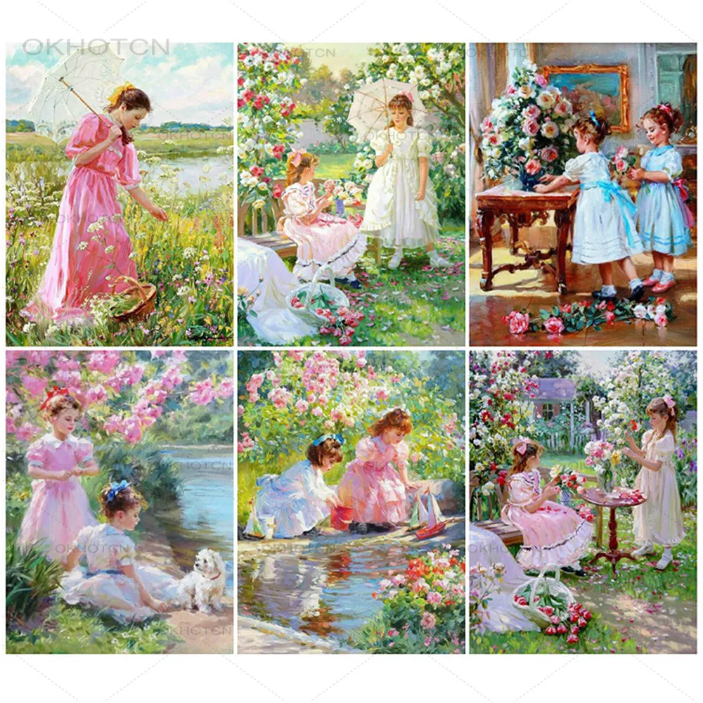Diamond Painting Garden Scenery Girl Full Drill Square Round Diamond Embroidery Rhinestone Portrait Mosaic Home Decoration Mural
Diamond Painting Garden Scenery Girl Full Drill Square Round Diamond Embroidery Rhinestone Portrait Mosaic Home Decoration Mural