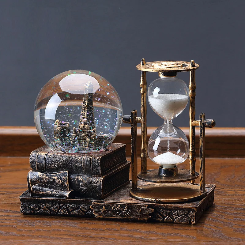 2 In 1 Retro Crystal Ball Hourglass Timer With Light Music Decoration For Desk Cabinet Living Room Decoration Home Sand Clock
2 In 1 Retro Crystal Ball Hourglass Timer With Light Music Decoration For Desk Cabinet Living Room Decoration Home Sand Clock