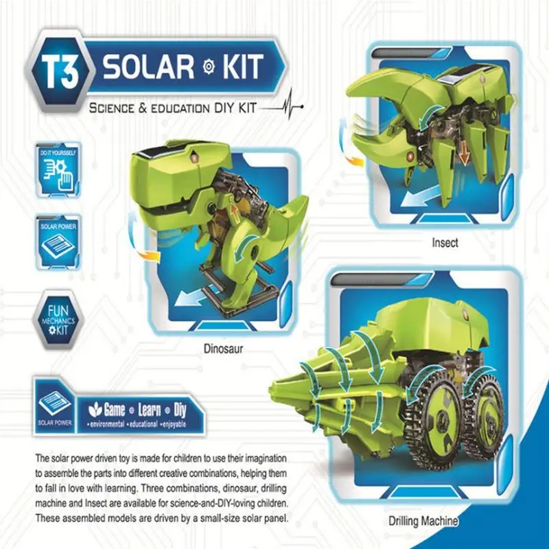 Solar Toy Robot Diy Assembly Model Dinosaur Technology Production Children In 3 Physics Experiment 1 Science M2U8
Solar Toy Robot Diy Assembly Model Dinosaur Technology Production Children In 3 Physics Experiment 1 Science M2U8