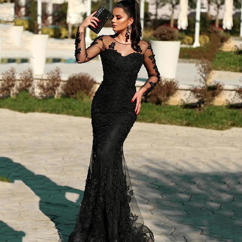 SoDigne Morocco Mermaid Evening Dresses Sexy Lace appliques Beaded Long Sleeves Muslim Formal Prom dresses Custom Made
SoDigne Morocco Mermaid Evening Dresses Sexy Lace appliques Beaded Long Sleeves Muslim Formal Prom dresses Custom Made