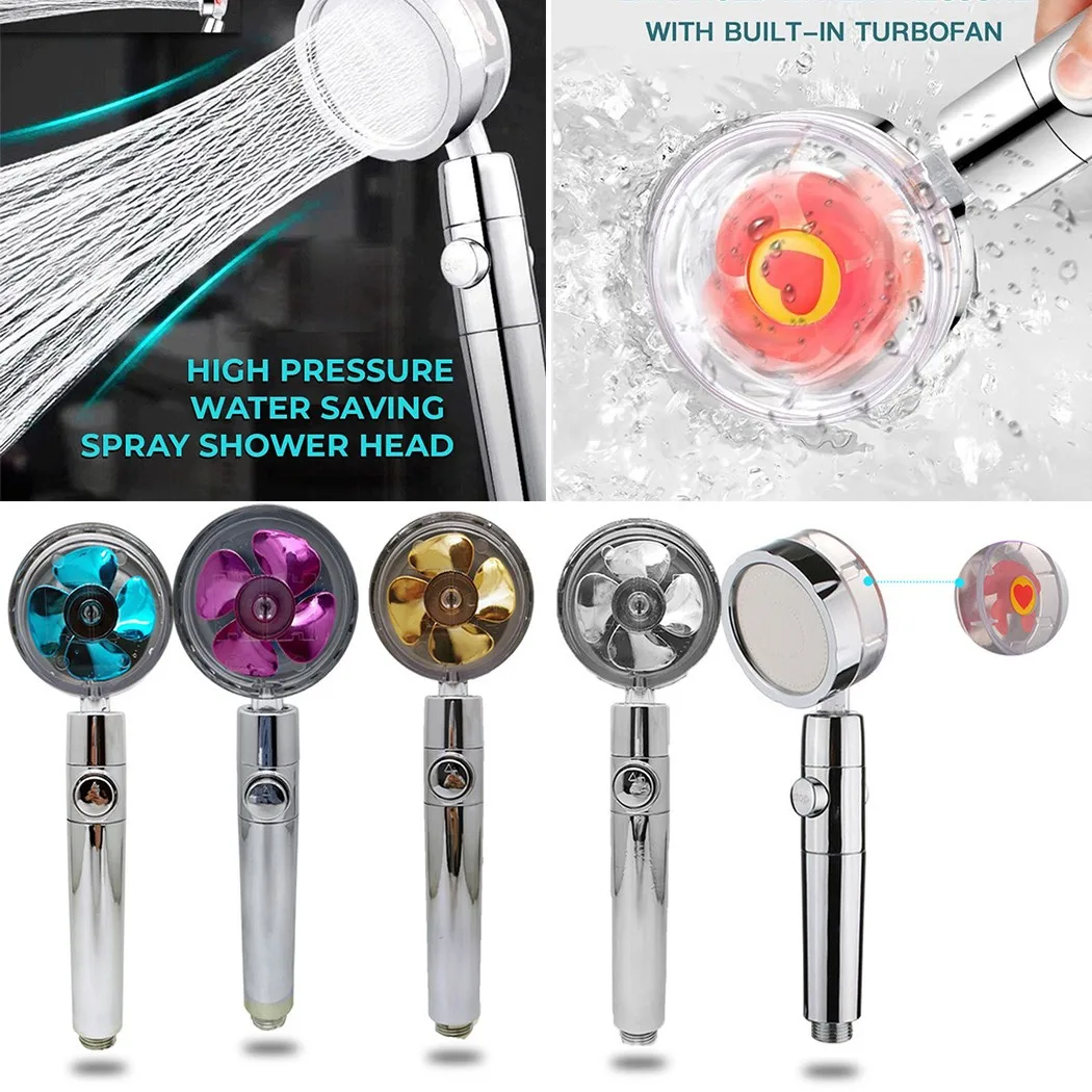 Shower Head High Pressure Handset Bathroom Showers Vortex Propeller Plating High Pressure Spray Nozzle Bathroom Accessories
Shower Head High Pressure Handset Bathroom Showers Vortex Propeller Plating High Pressure Spray Nozzle Bathroom Accessories