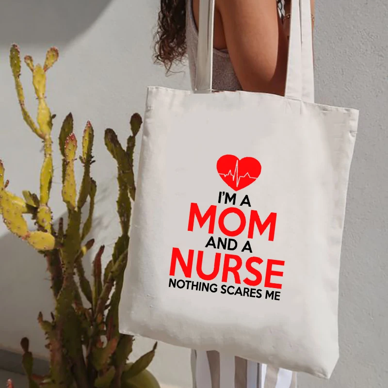 I'm A Mom and A Nurse Nothing Scares Me Women Trendy Shopping Bag Female Large Shopper Bags Lady Fashion Eco Grocery Bag Gift
I'm A Mom and A Nurse Nothing Scares Me Women Trendy Shopping Bag Female Large Shopper Bags Lady Fashion Eco Grocery Bag Gift