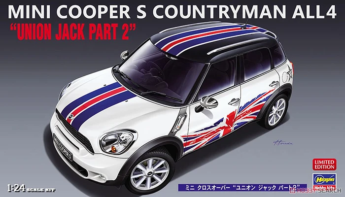 Hasegawa Plastic Assembly Car Model 1/24 Scale Mini Countryman Union Jack Adult Collection DIY Assembly Kit 20532
Hasegawa Plastic Assembly Car Model 1/24 Scale Mini Countryman Union Jack Adult Collection DIY Assembly Kit 20532