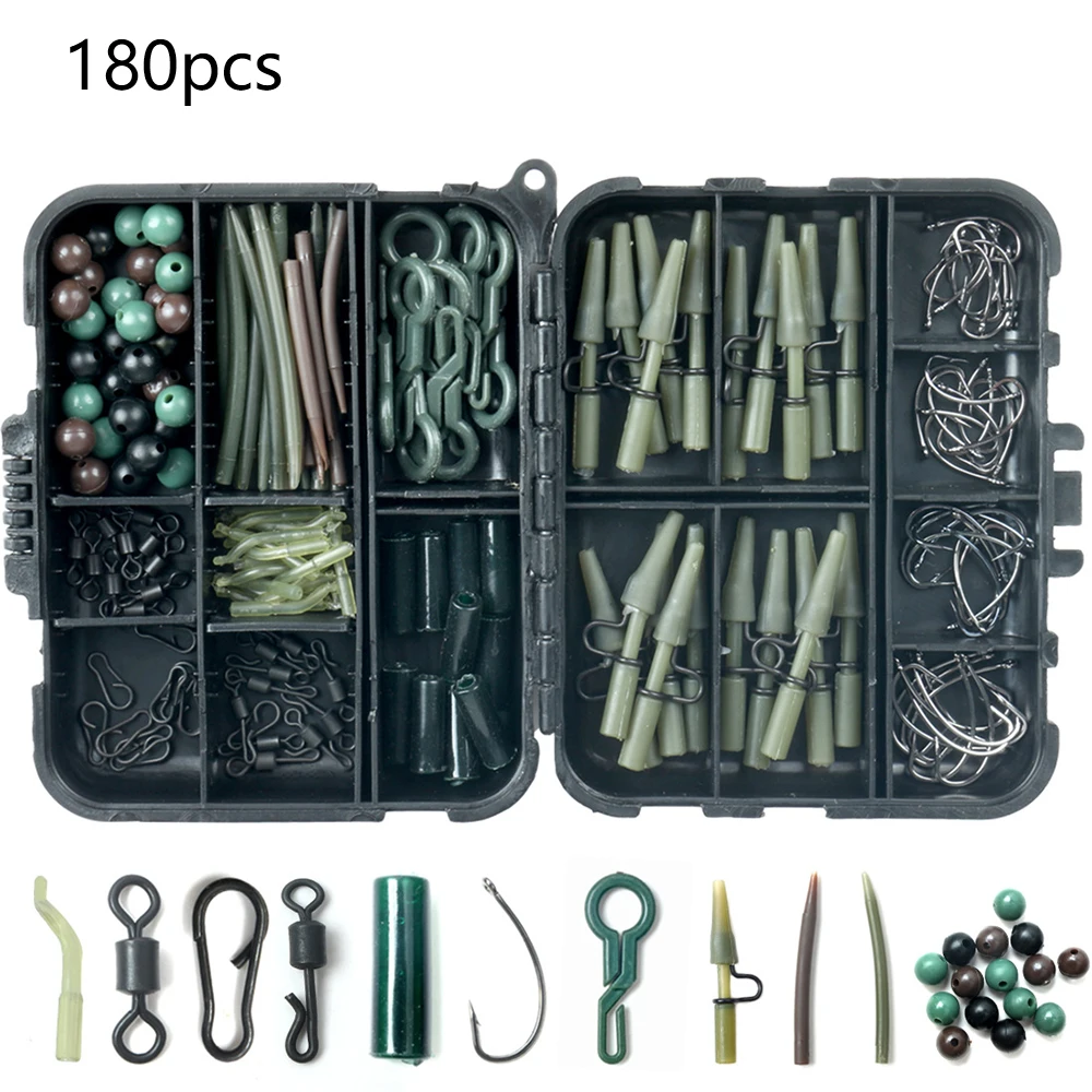 180pcs Carp Fishing Tackle Kit Portable Fishing Hook Fishing Tool Set With Hook Hose Beads Outdoor Carp Fishing Accessories
180pcs Carp Fishing Tackle Kit Portable Fishing Hook Fishing Tool Set With Hook Hose Beads Outdoor Carp Fishing Accessories