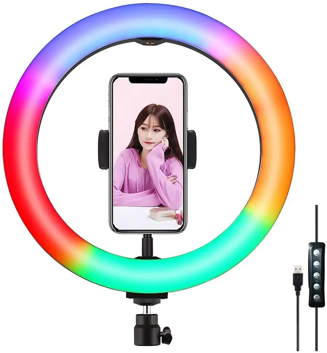 YUNLEJP 10.2inch Marquee Dual-Color Temperature Dimming LED Ring Fill Light with Remote Control and Mobile Phone Holder
YUNLEJP 10.2inch Marquee Dual-Color Temperature Dimming LED Ring Fill Light with Remote Control and Mobile Phone Holder