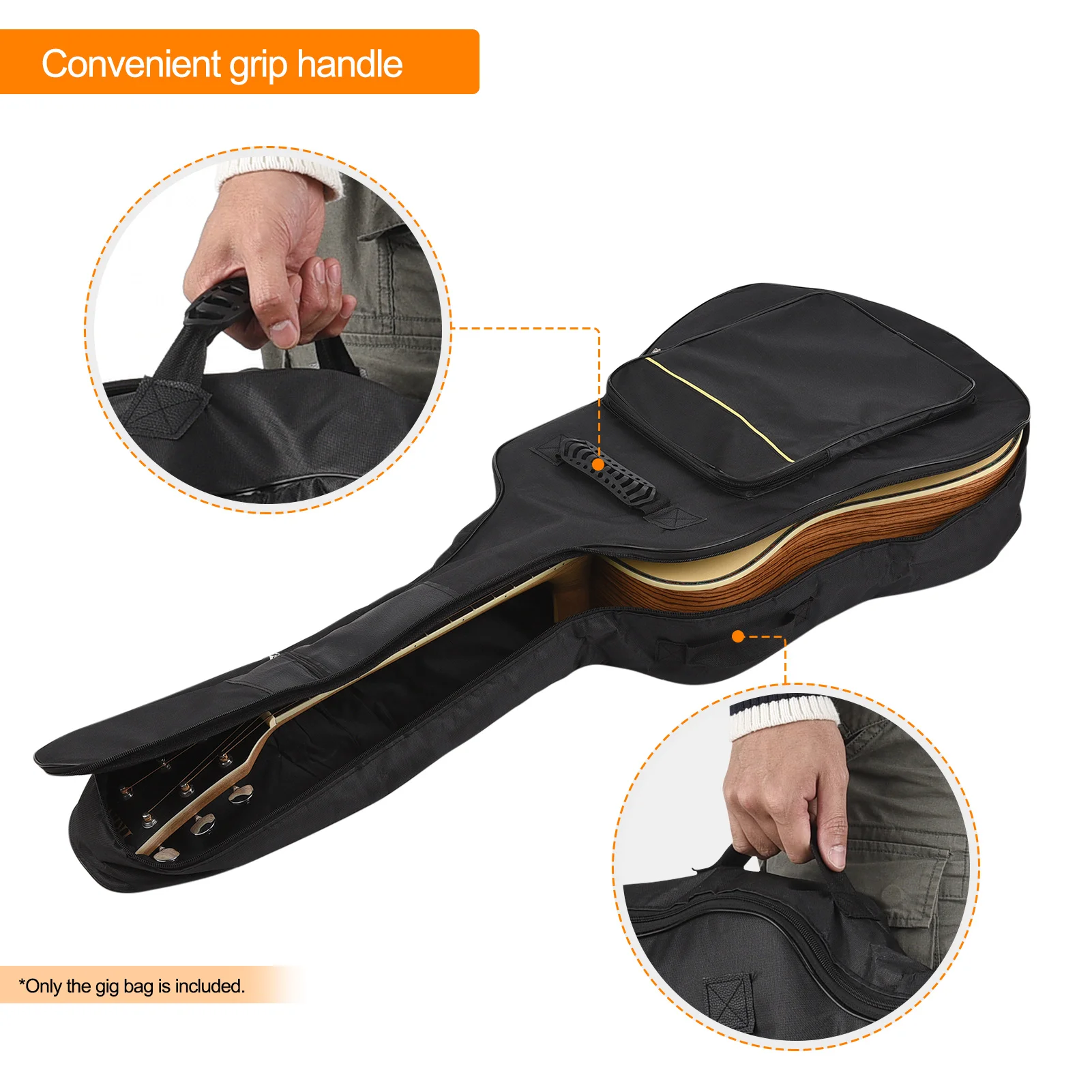 41 Inch Acoustic Guitar Bag Waterproof Gig Bag Guitar Case with Dual Adjustable Shoulder Straps 0.31 Inch for guitar accessories
41 Inch Acoustic Guitar Bag Waterproof Gig Bag Guitar Case with Dual Adjustable Shoulder Straps 0.31 Inch for guitar accessories