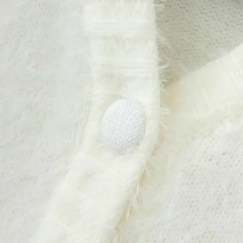 Spring Autumn Women's White Sweaters V Neck Long Sleeve Simple Solid Crop Top Knitted Sweater Cardigan Casual Female Sweater
Spring Autumn Women's White Sweaters V Neck Long Sleeve Simple Solid Crop Top Knitted Sweater Cardigan Casual Female Sweater