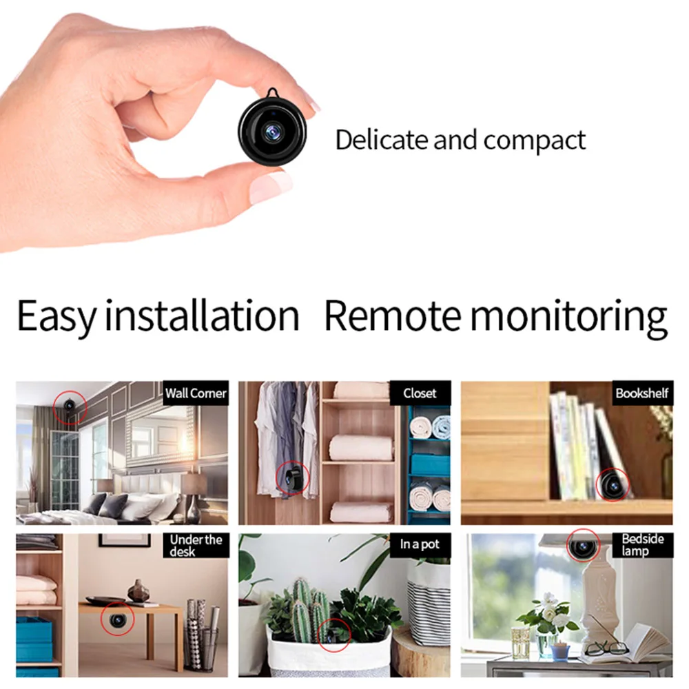 Mini IP Camera WiFi P2P Wireless Home Security Camera IP Video Surveillance IR Night Vision Motion Detect Baby Monitor Nanny Cam
Mini IP Camera WiFi P2P Wireless Home Security Camera IP Video Surveillance IR Night Vision Motion Detect Baby Monitor Nanny Cam