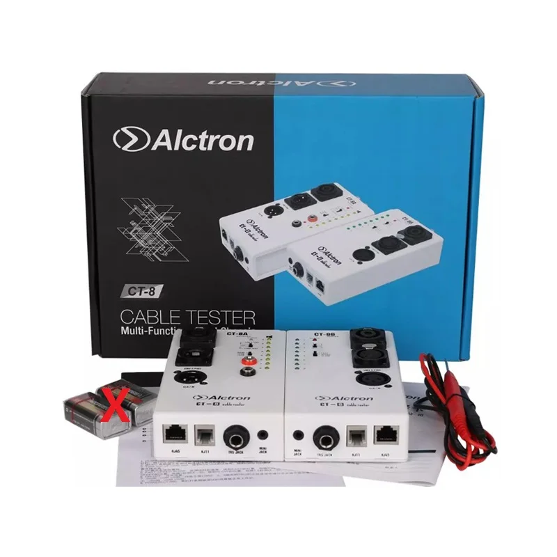 

Alctron CT-8 Multi-purpose Audio Cable Tester,Test For Diversity Cable,XLR Phono RCA RJ45 RJ11 Use In Stage Or Recording Studio