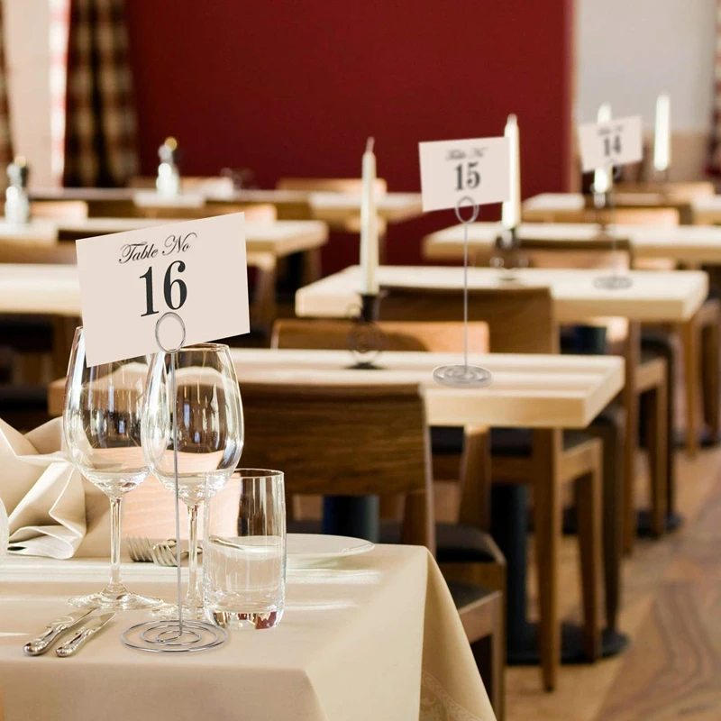 15 Pack 8.75 Inch Tall Table Number Holder, Place Card Holder, Table Picture Holder, Wire Photo Holder Clip,Menu Memo Note Stand
15 Pack 8.75 Inch Tall Table Number Holder, Place Card Holder, Table Picture Holder, Wire Photo Holder Clip,Menu Memo Note Stand