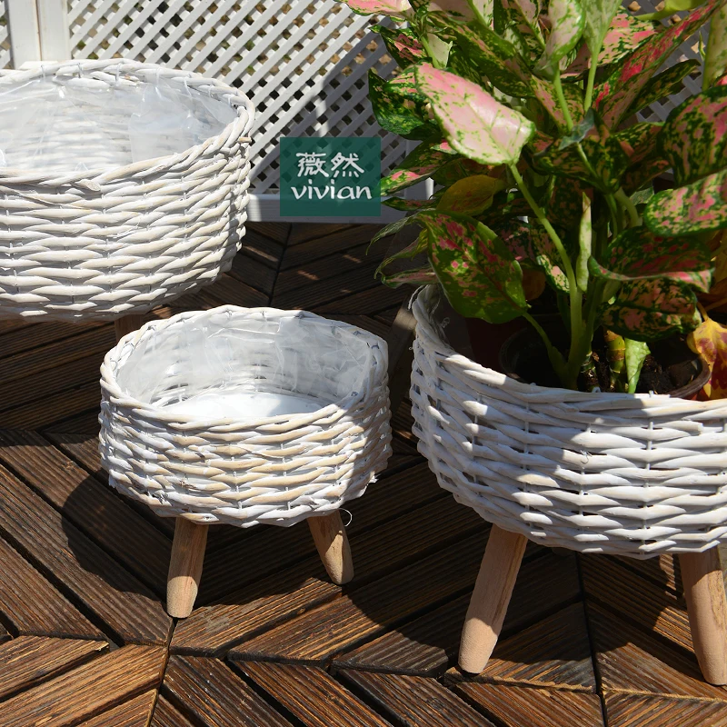 Large Basket Flower Pot Nordic Stand Indoor Rattan Woven Flowerpot Handmade Balcony Semillas Plantas Household Products EF50FP 
Large Basket Flower Pot Nordic Stand Indoor Rattan Woven Flowerpot Handmade Balcony Semillas Plantas Household Products EF50FP