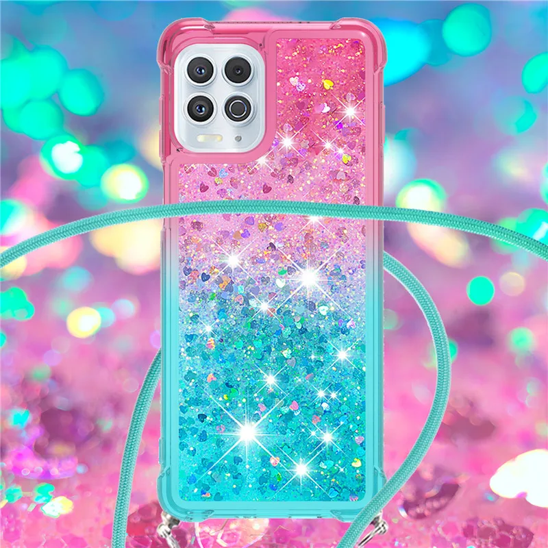 Love Heart Quicksand Phone Case For Moto Edge S Crossbody Necklace chain Glitter Dynamic Liquid Gradient Rainbow Sequins Coque
Love Heart Quicksand Phone Case For Moto Edge S Crossbody Necklace chain Glitter Dynamic Liquid Gradient Rainbow Sequins Coque