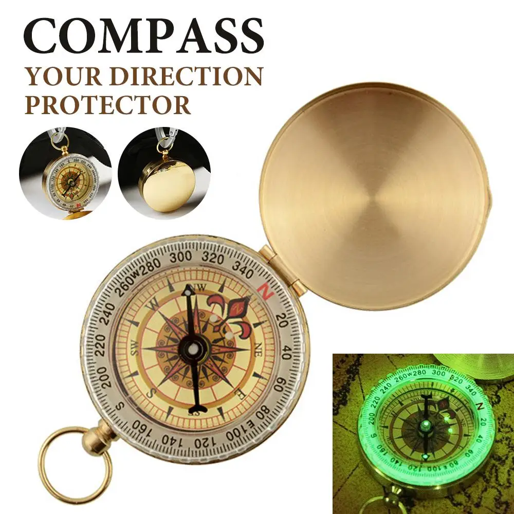 Camping Hiking Pocket Brass Compass Copper + Acrylic Waterproof Hunting Direction Military Night Compass Navigation Outdoor Tool
Camping Hiking Pocket Brass Compass Copper + Acrylic Waterproof Hunting Direction Military Night Compass Navigation Outdoor Tool