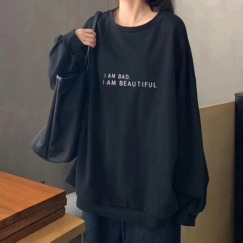 Sweatshirt Women's Autumn New Korean Version Loose Oversized Letter Printing Thin Sweatshirts Pullover Tops Hoodie y2k Harajuku
Sweatshirt Women's Autumn New Korean Version Loose Oversized Letter Printing Thin Sweatshirts Pullover Tops Hoodie y2k Harajuku