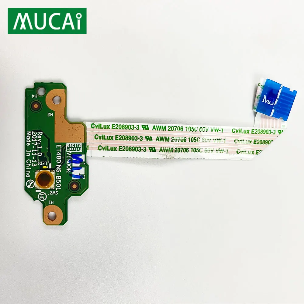 Original For LENOVO Thinkpad T480 A485 laptop Power Button Board with Cable NS-B501 01YR507 Repairing Accessories 
Original For LENOVO Thinkpad T480 A485 laptop Power Button Board with Cable NS-B501 01YR507 Repairing Accessories