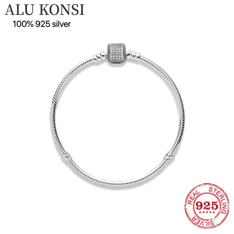 Original Luxury Real 100% 925 Sterling Silver pan bracelet for Women Snake Chain Bangle Authentic Charm high quality DIY Jewelry
Original Luxury Real 100% 925 Sterling Silver pan bracelet for Women Snake Chain Bangle Authentic Charm high quality DIY Jewelry