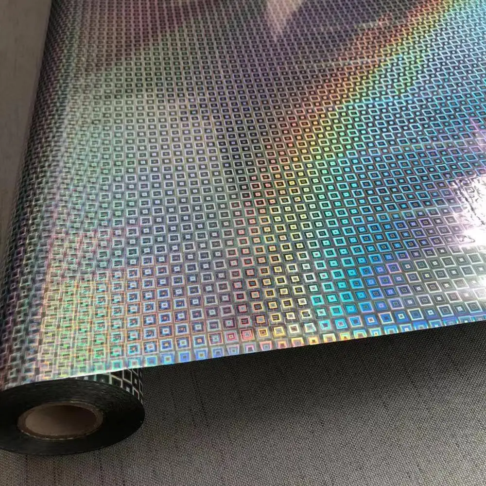 Holographic foil transparent foil Square lattice lase hot stamping foil press on paper or plastic 16cm 21cm 64cm width 120m len
Holographic foil transparent foil Square lattice lase hot stamping foil press on paper or plastic 16cm 21cm 64cm width 120m len