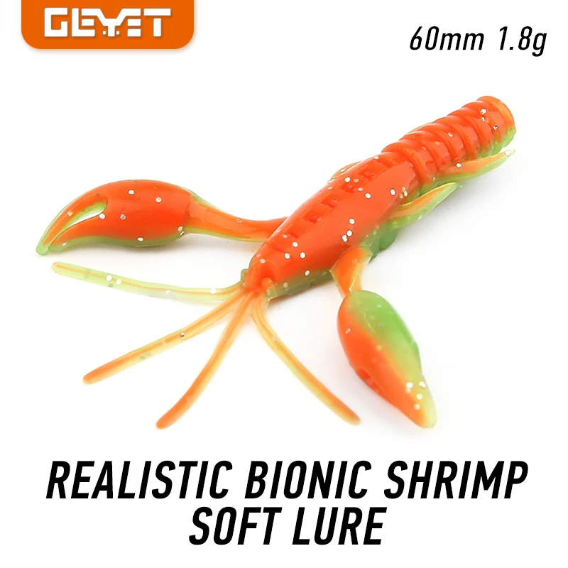 10Pcs Shrimp Bait Silicone soft Lure 60mm/1.3g Worm Artificial Craw Crankbait Bass saltwater Fishing Tackls
10Pcs Shrimp Bait Silicone soft Lure 60mm/1.3g Worm Artificial Craw Crankbait Bass saltwater Fishing Tackls