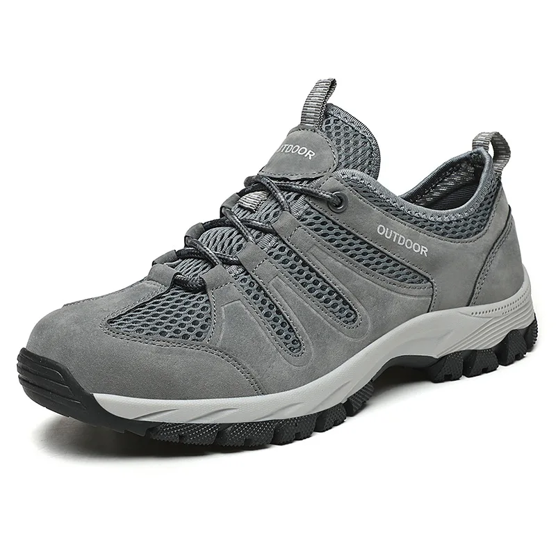 Spring and summer mesh men's breathable hollow outdoor casual shoes soft sole lightweight hiking and mountaineering men's shoes
Spring and summer mesh men's breathable hollow outdoor casual shoes soft sole lightweight hiking and mountaineering men's shoes