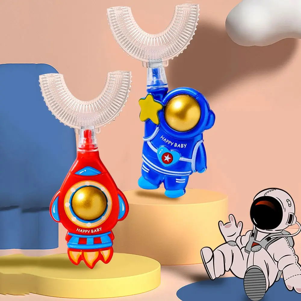 Симпатичная детская Силиконовая зубная щетка Spaceman Rocket 2-12 в форме буквы U, детская зубная щетка, уход за зубами, зубная щетка для полости рта
Симпатичная детская Силиконовая зубная щетка Spaceman Rocket 2-12 в форме буквы U, детская зубная щетка, уход за зубами, зубная щетка для полости рта
