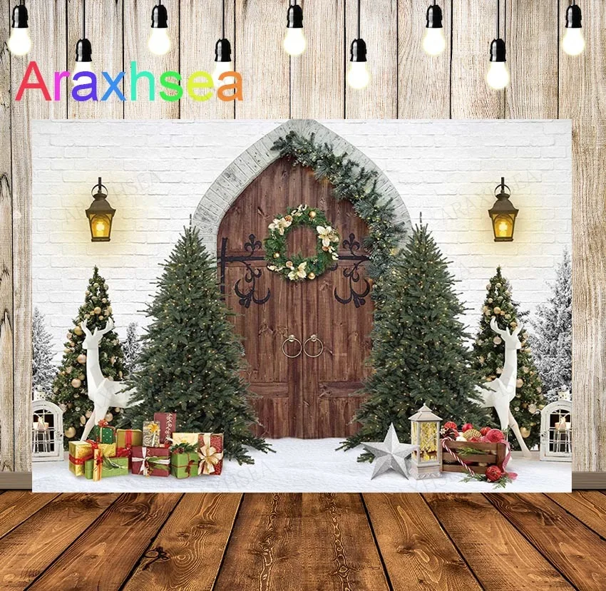 Rustic White Christmas Backdrop Photography Winter Snow Xmas Tree Wood Door Background Holiday Kids Baby Portrait Party Banner
Rustic White Christmas Backdrop Photography Winter Snow Xmas Tree Wood Door Background Holiday Kids Baby Portrait Party Banner