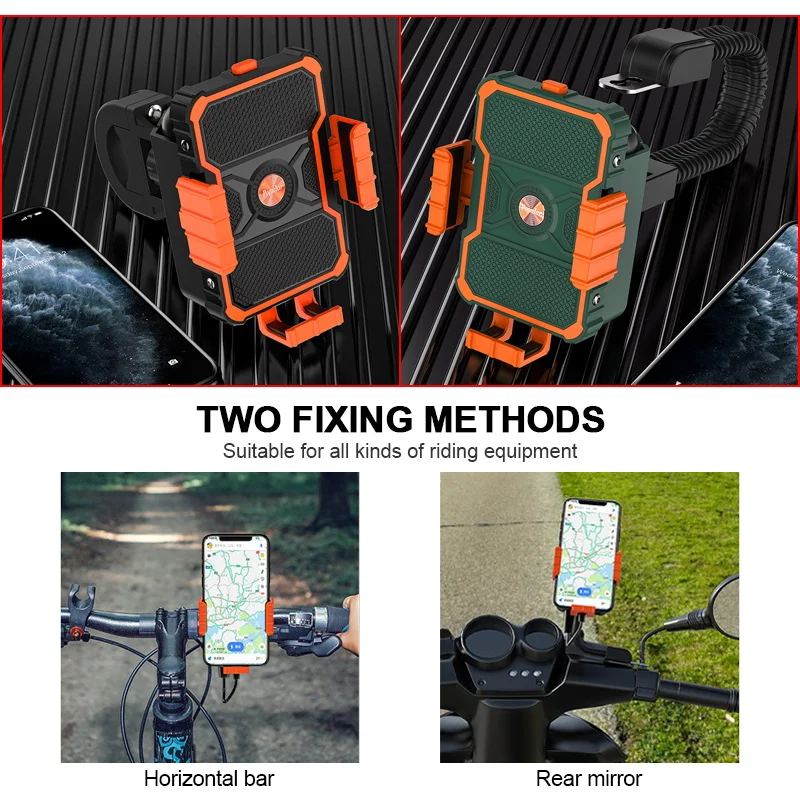 Motorcycle Bicycle Phone Holder Handlebar Rearview Mirror Mobile Phone Bracket Motor Bike Mount Clip With 10000mah Power Bank
Motorcycle Bicycle Phone Holder Handlebar Rearview Mirror Mobile Phone Bracket Motor Bike Mount Clip With 10000mah Power Bank