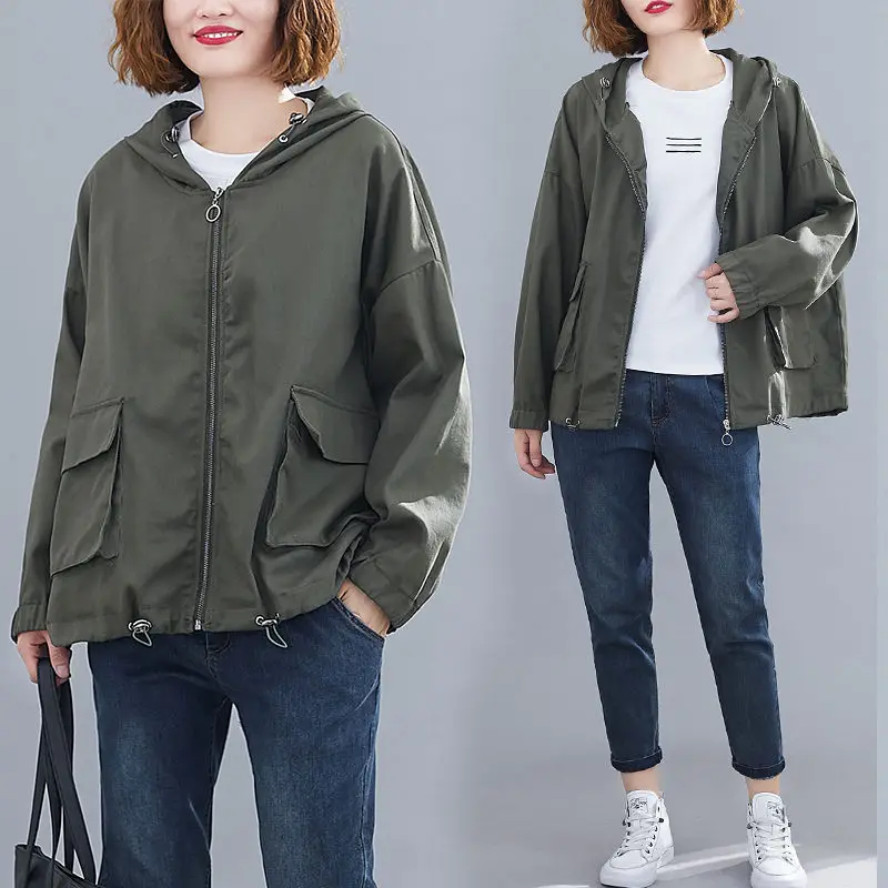 Ветровка Женская Весенняя, свободная, с длинным рукавом, с капюшоном, однотонная, повседневная, короткая, zh274, размера плюс
Ветровка Женская Весенняя, свободная, с длинным рукавом, с капюшоном, однотонная, повседневная, короткая, zh274, размера плюс