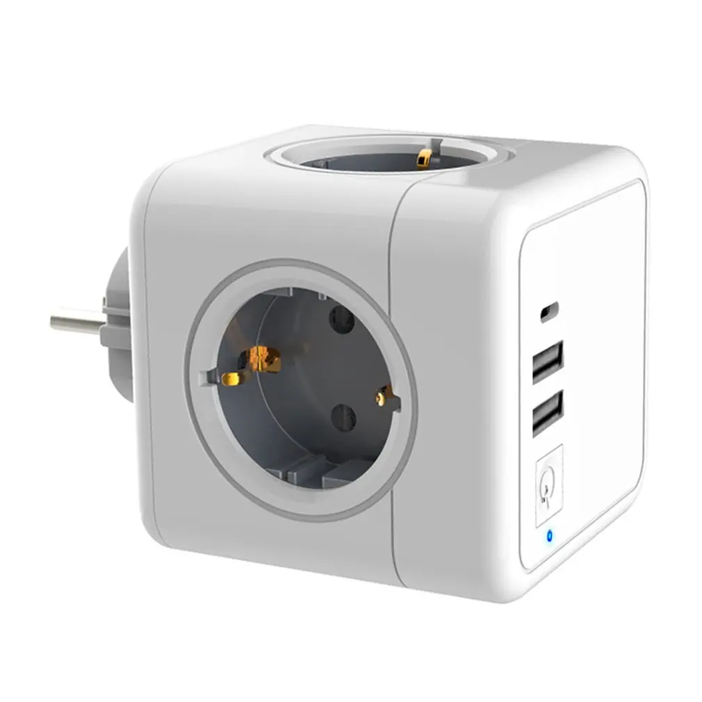 Creative Cube Socket European Standard Converter E02C In-line 2USB+switch+C Interface Multi-function Power Strip
Creative Cube Socket European Standard Converter E02C In-line 2USB+switch+C Interface Multi-function Power Strip