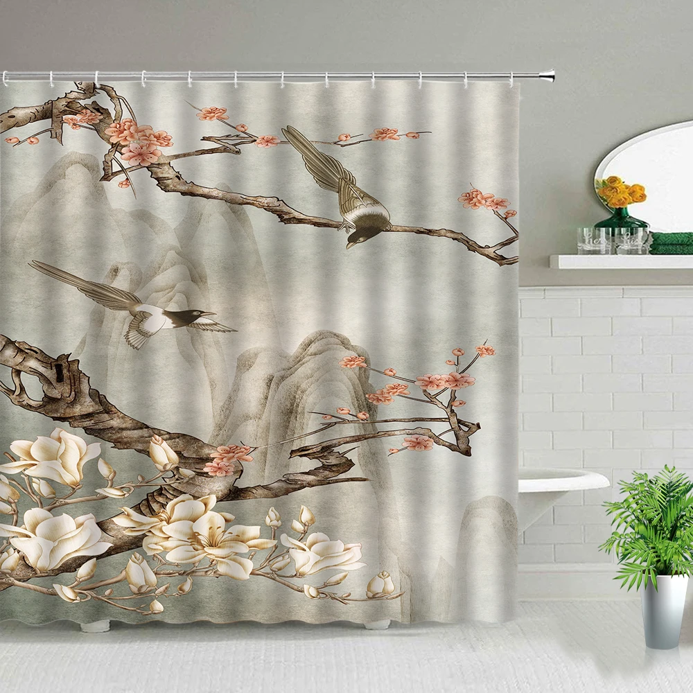 Plant Flower Bird Boat Landscape Shower Curtains Forest Bamboo Butterfly Scenery Waterproof Fabric Bathroom Curtain With Hooks
Plant Flower Bird Boat Landscape Shower Curtains Forest Bamboo Butterfly Scenery Waterproof Fabric Bathroom Curtain With Hooks
