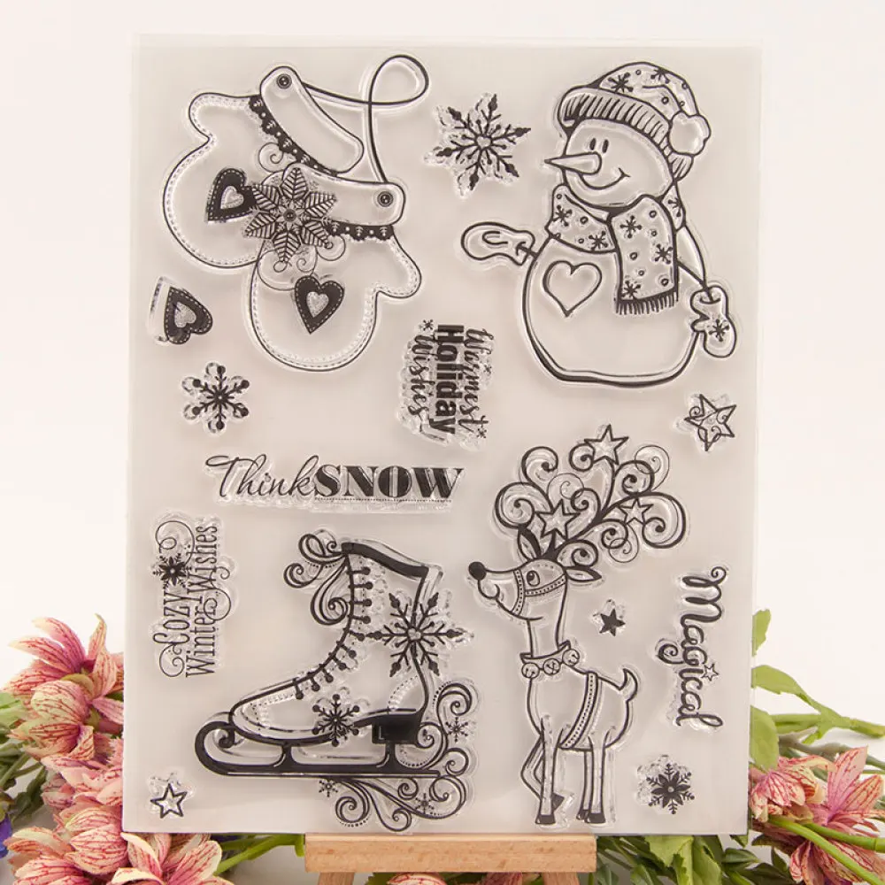 Christmas Snowman Gloves Shoe Deer Transparent Clear Rubber Stamp Sheet Cling Scrapbooking Photo Album Paper Card DIY Craft
Christmas Snowman Gloves Shoe Deer Transparent Clear Rubber Stamp Sheet Cling Scrapbooking Photo Album Paper Card DIY Craft