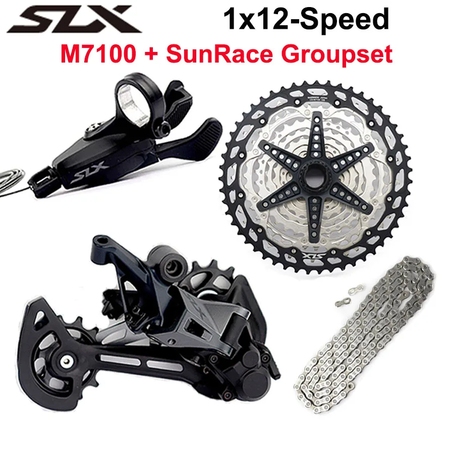 

Новый переключатель передач Shimano DEORE SLX M7100 51T, для горных велосипедов, 1x12 22 скорости, SL + RD + CS + HG M7100, задний переключатель передач