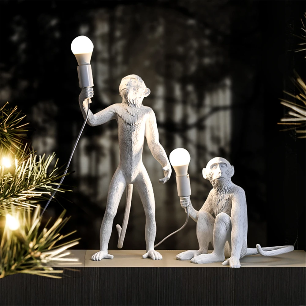 Modern Minimalist Monkey Led Table Lamp E27 Desk Lights Living Room Bedroom Indoor Lighting Stand Lamp Study Room Reading Lamp
Modern Minimalist Monkey Led Table Lamp E27 Desk Lights Living Room Bedroom Indoor Lighting Stand Lamp Study Room Reading Lamp